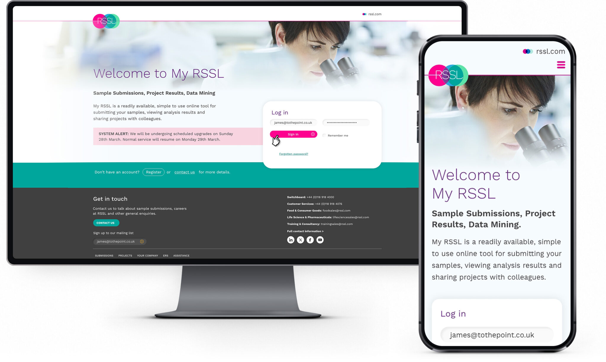 Rssl Lab Visit tothepoint • Enhanced UX design for the science sector with the new My ...